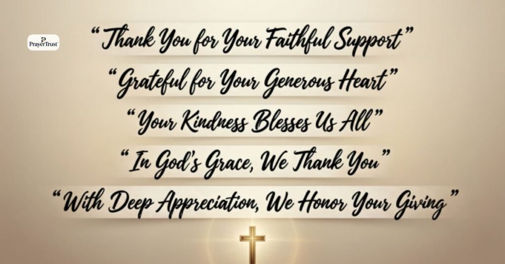 Christian Thank You Messages for Support