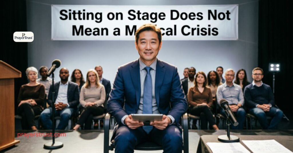 Sitting on Stage Does Not Mean a Medical Crisis