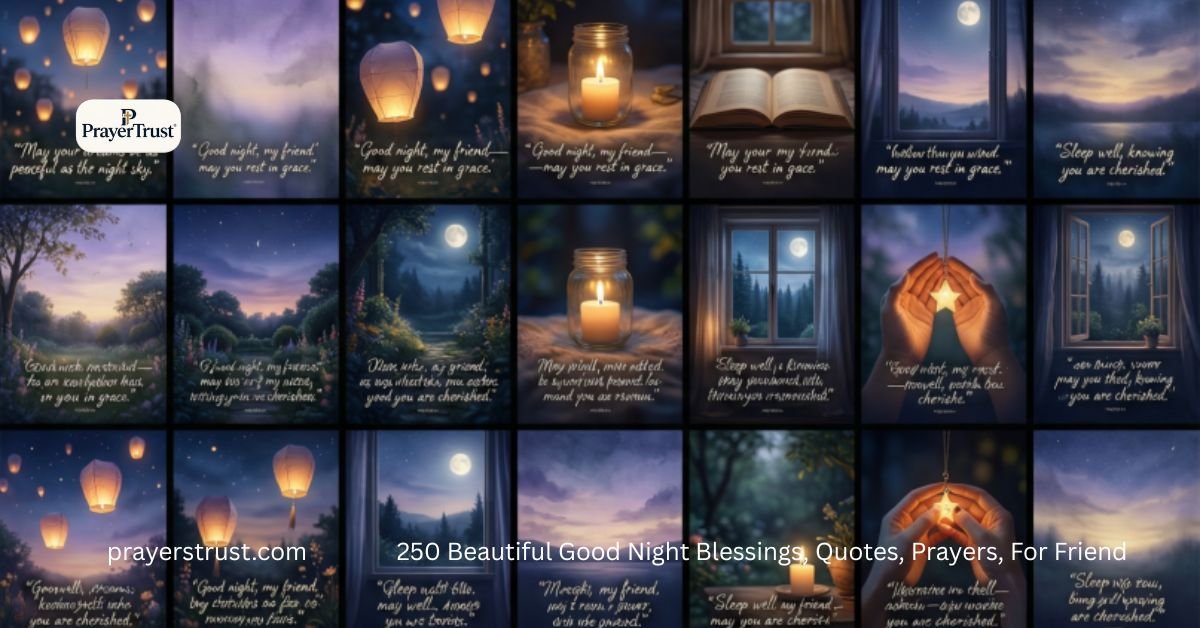 250 Beautiful Good Night Blessings, Quotes, Prayers, For Friend